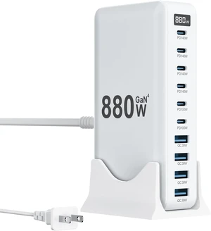 880W USB C Charger Block,10-Port USB C GaN Multiple Port Charging Station 880W USB C Charger Block,10-Port USB C GaN Multiple Port Charging Station