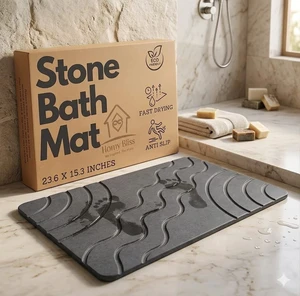 Stone Bath Mat Quick Drying Diatomaceous Earth Bath Mat Non Slip Shower Mat Super Absorbent Stone Bath Mats for Bathroom, Floor, Kitchen Counter, Easy to Clean (23.6 X 15.3, Dark Gray) Stone Bath Mat Quick Drying Diatomaceous Earth Bath Mat Non Slip Shower Mat Super Absorbent Stone Bath Mats for Bathroom, Floor, Kitchen Counter, Easy to Clean (23.6 X 15.3, Dark Gray)