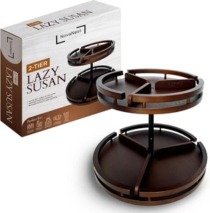 2 Tier Lazy Susan Organizer 12" Bamboo Rotating Spice Rack Organizers with Adjustable Height Turntable for Cabinet, Pantry, Medicine Cabinet, Kitchen, Spinning Bathroom Counter Top Organizers 2 Tier Lazy Susan Organizer 12" Bamboo Rotating Spice Rack Organizers with Adjustable Height Turntable for Cabinet, Pantry, Medicine Cabinet, Kitchen, Spinning Bathroom Counter Top Organizers