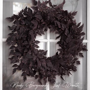 Fall Decor - Fall Wreaths for Front Door - 24 Inch Halloween Plum Wreath Fall Decor - Fall Wreaths for Front Door - 24 Inch Halloween Plum Wreath