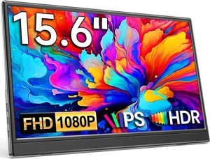 Portable Monitor 15.6" 1080P FHD IPS Display, Ultra-Slim USB-C HDMI Travel Monitor with Kickstand, Zero Bezel Screen Extender for Laptop, Mac, Phone, PS, Xbox, Switch Gaming Portable Monitor 15.6" 1080P FHD IPS Display, Ultra-Slim USB-C HDMI Travel Monitor with Kickstand, Zero Bezel Screen Extender for Laptop, Mac, Phone, PS, Xbox, Switch Gaming