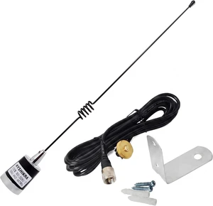 GMRS NMO Antenna, UHF 462-467Mhz Whip with Bracket Mount and 13.1ft Cable GMRS NMO Antenna, UHF 462-467Mhz Whip with Bracket Mount and 13.1ft Cable