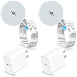 10FT Magnetic Wireless Charger,2Pack Fast Mag-Safe Charger Magnet Pad 10FT Magnetic Wireless Charger,2Pack Fast Mag-Safe Charger Magnet Pad