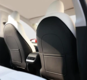2Pcs Leather Seat Back Kick Protector for Tesla Model 3/Y 2Pcs Leather Seat Back Kick Protector for Tesla Model 3/Y