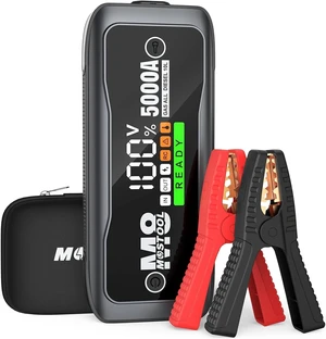 5000A Car Jump Starter, 12V Portable Battery Booster, Gray 5000A Car Jump Starter, 12V Portable Battery Booster, Gray