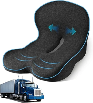 Truck Driver Seat Cushion, Memory Foam L-Shaped Ergonomic Cushion for Office Chairs, Comfort & Support for Long Sitting Truck Driver Seat Cushion, Memory Foam L-Shaped Ergonomic Cushion for Office Chairs, Comfort & Support for Long Sitting
