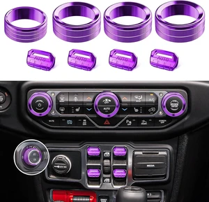 Metal Knob Cover for Jeep Wrangler JL JLU & Gladiator JT 2018-2026 Metal Knob Cover for Jeep Wrangler JL JLU & Gladiator JT 2018-2026