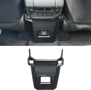Rear Air Vent Outlet Cover for 2026 Toyota Grand Highlander Accessories 2024 2025 Anti Kick Rear Seat Air Condition Vent Panel Frame Trim Interior Protector Sticker (ABS Carbon Fiber Style) Rear Air Vent Outlet Cover for 2026 Toyota Grand Highlander Accessories 2024 2025 Anti Kick Rear Seat Air Condition Vent Panel Frame Trim Interior Protector Sticker (ABS Carbon Fiber Style)