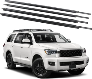 4Pcs Weatherstrip,Window Moulding Trim Seal Belt Compatible with Toyota Sequoia 2008-2020 Replace# 68163-0C031 68164-0C031 68160-0C020 68210-0C020 4Pcs Weatherstrip,Window Moulding Trim Seal Belt Compatible with Toyota Sequoia 2008-2020 Replace# 68163-0C031 68164-0C031 68160-0C020 68210-0C020