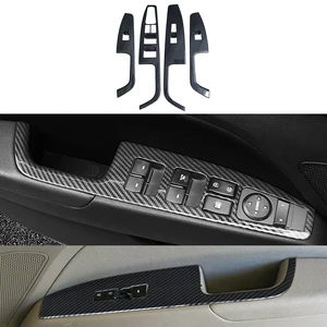 4pc Carbon Fiber Color Automobile Door Window Control Panel Cover Trim Fit for Hyundai Elantra 2017 2018 2019 2020 North American Version Rear Door Without seat Heating 4pc Carbon Fiber Color Automobile Door Window Control Panel Cover Trim Fit for Hyundai Elantra 2017 2018 2019 2020 North American Version Rear Door Without seat Heating