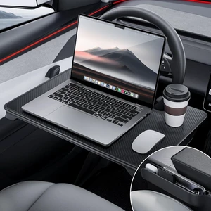 2-in-1 Car Steering Wheel Desk Tray & Car Seat Gap Filler Organizer Foldable Carbon Fiber Look Table for Laptop, Eating Food, Writing for Standard Round Steering Wheels 2-in-1 Car Steering Wheel Desk Tray & Car Seat Gap Filler Organizer Foldable Carbon Fiber Look Table for Laptop, Eating Food, Writing for Standard Round Steering Wheels