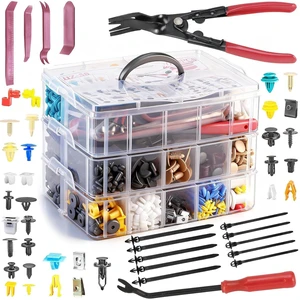 2080PCS Auto Retainer Clips Kit with Fastener Plier, Trim Removal Tools and 3-Layer Organizer Box, 33 Most Common Push Rivets for Car Bumper, Fender, Door Panel and Interior Repair 2080PCS Auto Retainer Clips Kit with Fastener Plier, Trim Removal Tools and 3-Layer Organizer Box, 33 Most Common Push Rivets for Car Bumper, Fender, Door Panel and Interior Repair