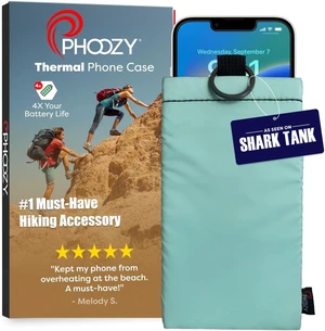 Apollo II Thermal Phone Case with NASA-Derived Technology - Extends Battery Life 4X in Hot or Cold Weather - Military Grade 8-Foot Drop Protection Insulated Pouch - Large Mint Apollo II Thermal Phone Case with NASA-Derived Technology - Extends Battery Life 4X in Hot or Cold Weather - Military Grade 8-Foot Drop Protection Insulated Pouch - Large Mint