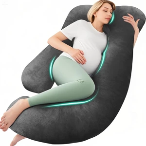 Pregnancy Pillow, U Shaped Pregnancy Pillows for Sleeping Full Body Pillow Maternity Pillow for Pregnant Women 58 inch, Pregnant Women Must Have with Removable Cover, Black Pregnancy Pillow, U Shaped Pregnancy Pillows for Sleeping Full Body Pillow Maternity Pillow for Pregnant Women 58 inch, Pregnant Women Must Have with Removable Cover, Black