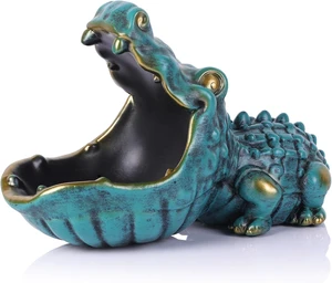 Alligator Statue Key Bowl, Fun Animal Statue Candy Dish for Entryway Decorative Bowl, Office Candy Dish, Big Mouth Sculpture Home Living Room Trinket Container Storage Box (Green) Alligator Statue Key Bowl, Fun Animal Statue Candy Dish for Entryway Decorative Bowl, Office Candy Dish, Big Mouth Sculpture Home Living Room Trinket Container Storage Box (Green)