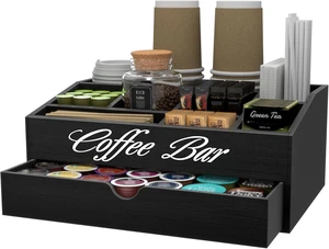 2-Tier Coffee Bar Station Organizer for Countertop,Extra large 2-Tier Coffee Bar Station Organizer for Countertop,Extra large