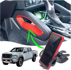 Phone Mount Holder Compatible with Nissan Frontier 2023-2026 Center Console Panel Dashboard Console Grab Handles Phone Mount Holder Compatible with Nissan Frontier 2023-2026 Center Console Panel Dashboard Console Grab Handles