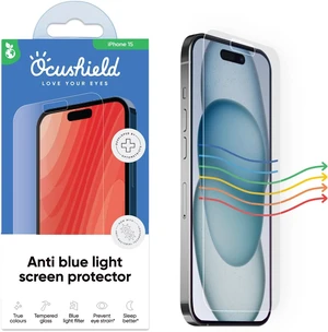 Anti Blue Light Tempered Glass Screen Protector for iPhone 15 (6.1") Blocks Blue Light, Prevents Eye Strain & Helps You Sleep Better, 9H Hardness & Case Friendly Anti Blue Light Tempered Glass Screen Protector for iPhone 15 (6.1") Blocks Blue Light, Prevents Eye Strain & Helps You Sleep Better, 9H Hardness & Case Friendly