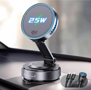 Qi2.2 25W MagSafe Car Mount Charger, Temp-Control Cooling Fan Qi2.2 25W MagSafe Car Mount Charger, Temp-Control Cooling Fan
