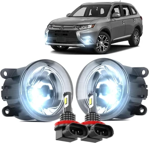 Fog Light Assembly Fit for Mitsubishi Outlander 2014-2016 3.5 Inch Round Clear Lens Fog Light Kit with 6500k Cool White Bulbs Upgrade Replacement,Driver and Passenger Side,NI2592137 Fog Light Assembly Fit for Mitsubishi Outlander 2014-2016 3.5 Inch Round Clear Lens Fog Light Kit with 6500k Cool White Bulbs Upgrade Replacement,Driver and Passenger Side,NI2592137