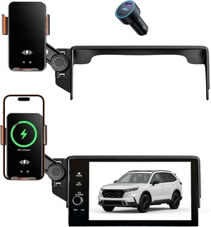 Car Phone Holder for 2023-2026 Honda CR-V & HR-V Accessories, 7/9-Inch Screen Phone Mount with Up to 15W Fast Wireless Charging, Auto-Clamping, 360° Rotation,Premium Aluminum Holder Car Phone Holder for 2023-2026 Honda CR-V & HR-V Accessories, 7/9-Inch Screen Phone Mount with Up to 15W Fast Wireless Charging, Auto-Clamping, 360° Rotation,Premium Aluminum Holder