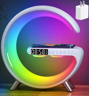 5 in 1 LED Table Lamp with Wireless Charging Bluetooth Speaker 5 in 1 LED Table Lamp with Wireless Charging Bluetooth Speaker
