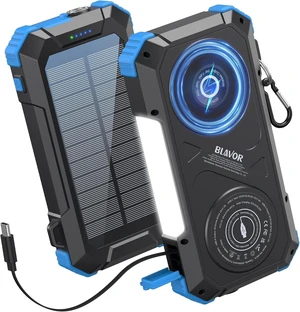 Solar Power Bank Built-in Retractable Cable 20000mAh Solar Power Bank Built-in Retractable Cable 20000mAh