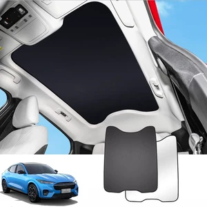 for Ford Mustang 2021 2022 2023 2024 2025 Mach E Sunshade, Mach-E Accessories,Foldable Glass Roof Sunshade with Sunroof Reflective Covers,Blocks 99% UV Rays and Keep Cool(Black) for Ford Mustang 2021 2022 2023 2024 2025 Mach E Sunshade, Mach-E Accessories,Foldable Glass Roof Sunshade with Sunroof Reflective Covers,Blocks 99% UV Rays and Keep Cool(Black)