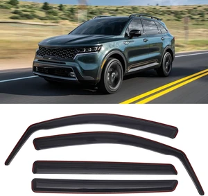 in-Channel Rain Guards Fit for Kia Sorento 2021-2026 Window Visor Vent Deflector 4pcs in-Channel Rain Guards Fit for Kia Sorento 2021-2026 Window Visor Vent Deflector 4pcs