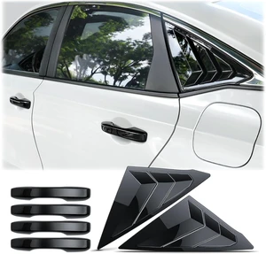 for 11th Gen Honda Civic Accessories 2022-2026, 6pcs Exterior Trim Set - Door Handle Covers&Triangle Window Covers (Glossy Black) for 11th Gen Honda Civic Accessories 2022-2026, 6pcs Exterior Trim Set - Door Handle Covers&Triangle Window Covers (Glossy Black)