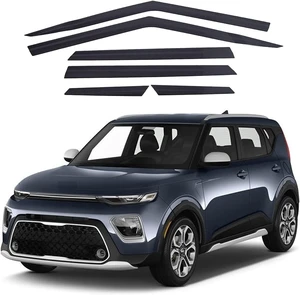 AUTOCLOVER Tape-On Rain Guards Window Visors 6 Pcs Set for Kia Soul 2020 2021 2022 2023 2024 2025 / Window Deflectors, Out-Channel Vent Shades (Smoked) AUTOCLOVER Tape-On Rain Guards Window Visors 6 Pcs Set for Kia Soul 2020 2021 2022 2023 2024 2025 / Window Deflectors, Out-Channel Vent Shades (Smoked)