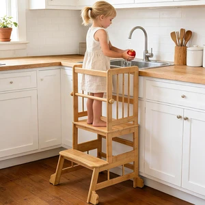 Toddler Standing Tower, Kids Kitchen Step Stool with Safety Rails Toddler Standing Tower, Kids Kitchen Step Stool with Safety Rails