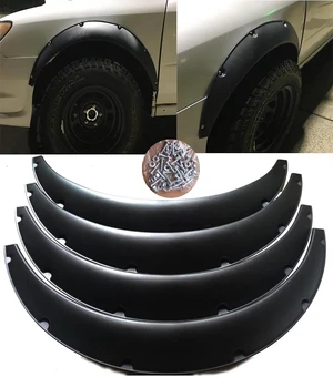 4Pcs 3.5"/90mm 4PCS Set Black Universal Car Wheel Fender Flares Durable Polyurethane Extra Wide Auto Car Body Kit 4Pcs 3.5"/90mm 4PCS Set Black Universal Car Wheel Fender Flares Durable Polyurethane Extra Wide Auto Car Body Kit