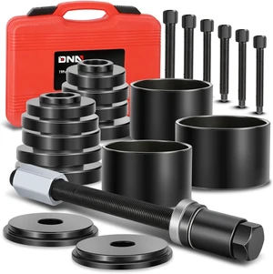 19pcs Front Wheel Bearing Press kit Bearing Puller Tools Wheel Drive Bearing Removal Tool Kit with Sliding Screws Universal Bushings Sleeves Storage Case, TOOLS-00782 19pcs Front Wheel Bearing Press kit Bearing Puller Tools Wheel Drive Bearing Removal Tool Kit with Sliding Screws Universal Bushings Sleeves Storage Case, TOOLS-00782