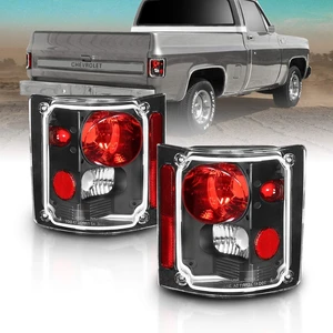 Black Housing Replacement Tail Lights Assembly Set For 1973-1991 Chevy GMC Full Size 1500 2500 3500 Pickup - Passenger and Driver Side Black Housing Replacement Tail Lights Assembly Set For 1973-1991 Chevy GMC Full Size 1500 2500 3500 Pickup - Passenger and Driver Side