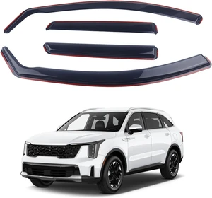 Smoke Black in-Channel Window Visor Window Deflectors Rain Guards Compatible with 2021-2024 Kia Sorento 4-Piece Set Smoke Black in-Channel Window Visor Window Deflectors Rain Guards Compatible with 2021-2024 Kia Sorento 4-Piece Set