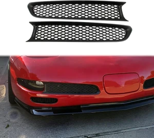Black Front Bump Reseau Cover Fog Trim Accessories for 1997-2004 Chevrolet Corvette C5 (Type B) Black Front Bump Reseau Cover Fog Trim Accessories for 1997-2004 Chevrolet Corvette C5 (Type B)
