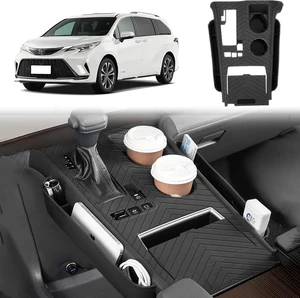 Compatible with Silicone Toyota Sienna Center Console Panel Trim Accessory Compatible with Silicone Toyota Sienna Center Console Panel Trim Accessory