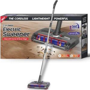 Swivel Cordless Sweeper with LED Light,Floor Cordless Sweeper, Cordless Electric Sweeper, Rechargeable Cordless Sweeper, Hard Floor Sweeper Roller Sweeper,Lightweight Sweeper for Home Crumbs Swivel Cordless Sweeper with LED Light,Floor Cordless Sweeper, Cordless Electric Sweeper, Rechargeable Cordless Sweeper, Hard Floor Sweeper Roller Sweeper,Lightweight Sweeper for Home Crumbs