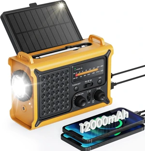 Emergency Weather Radio with Large Solar Panel, Efficient Hand Crank Emergency Weather Radio with Large Solar Panel, Efficient Hand Crank