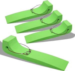 Heavy-Duty Tire Skates 4 Pack for Tow Truck with Pull Ring, Green Heavy-Duty Tire Skates 4 Pack for Tow Truck with Pull Ring, Green