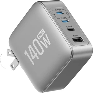 Rapid Pro Charger, 146W 4-Post GaN USB C Charger Block, Up to 140W SinglePort Charging, Foldable and Compact for MacBook, iPad, iPhone 17 Series, and More Rapid Pro Charger, 146W 4-Post GaN USB C Charger Block, Up to 140W SinglePort Charging, Foldable and Compact for MacBook, iPad, iPhone 17 Series, and More