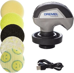 Versa Power Scrubber Kit with 5 Scrub Daddy Cleaning Sponge Pads - Waterproof Cordless Electric Spin Scrubber, High Speed, Multi-Surface Cleaning for Kitchen, Household, and Bathroom, PC10-07 Versa Power Scrubber Kit with 5 Scrub Daddy Cleaning Sponge Pads - Waterproof Cordless Electric Spin Scrubber, High Speed, Multi-Surface Cleaning for Kitchen, Household, and Bathroom, PC10-07