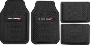 Dodge Weatherpro 4 Piece Floor Mats Set, Floor Mats by (001666R01), Black, One Size Dodge Weatherpro 4 Piece Floor Mats Set, Floor Mats by (001666R01), Black, One Size