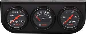 SP0F000054 Style Line 2" Triple Gauge Kit Kit - Clean Easy to Read Look with Black Dial Face and Black Bezel SP0F000054 Style Line 2" Triple Gauge Kit Kit - Clean Easy to Read Look with Black Dial Face and Black Bezel