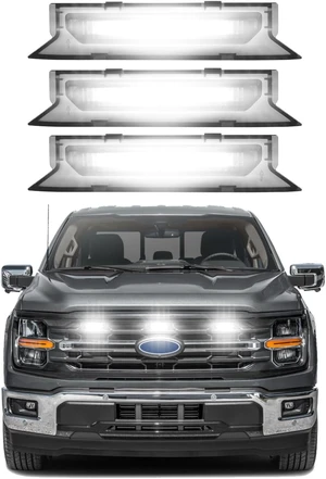 LED Front Grill Light for 2024 2025 2026 Ford F150 XLT, White LED Front Grill Light for 2024 2025 2026 Ford F150 XLT, White
