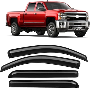 Rain Guards Fit for Chevy Silverado/GMC Sierra 1500 Crew Cab 2014-2018 4PCS Rain Guards Fit for Chevy Silverado/GMC Sierra 1500 Crew Cab 2014-2018 4PCS