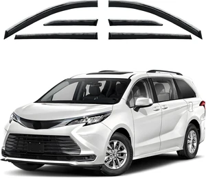Rain Guards Window Visors for Toyota Sienna 2021-2026 6Pcs Chrome Rain Guards Window Visors for Toyota Sienna 2021-2026 6Pcs Chrome