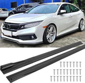 2PCS Universal Car Side Skirts, 86.6" Side Skirts Splitter Lip 2PCS Universal Car Side Skirts, 86.6" Side Skirts Splitter Lip