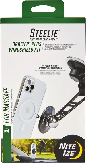 Steelie Windshield Kit - Magnetic Cell Phone Holder for Car Accessories - Sturdy Car Windshield Mount for Cell Phones - Orbiter Plus Steelie Windshield Kit - Magnetic Cell Phone Holder for Car Accessories - Sturdy Car Windshield Mount for Cell Phones - Orbiter Plus